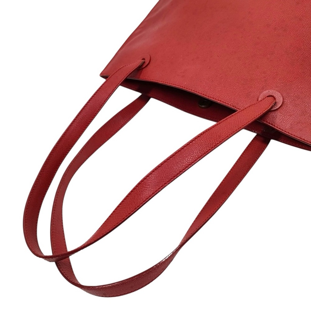 Authentic Chanel Rare Red Caviar Leather Large Tote Bag — Serial 5581084 - Picture 3 of 8